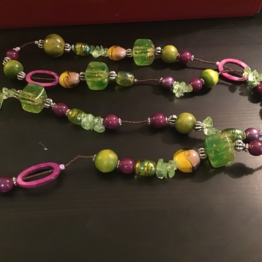 Multi coloured beads necklace
